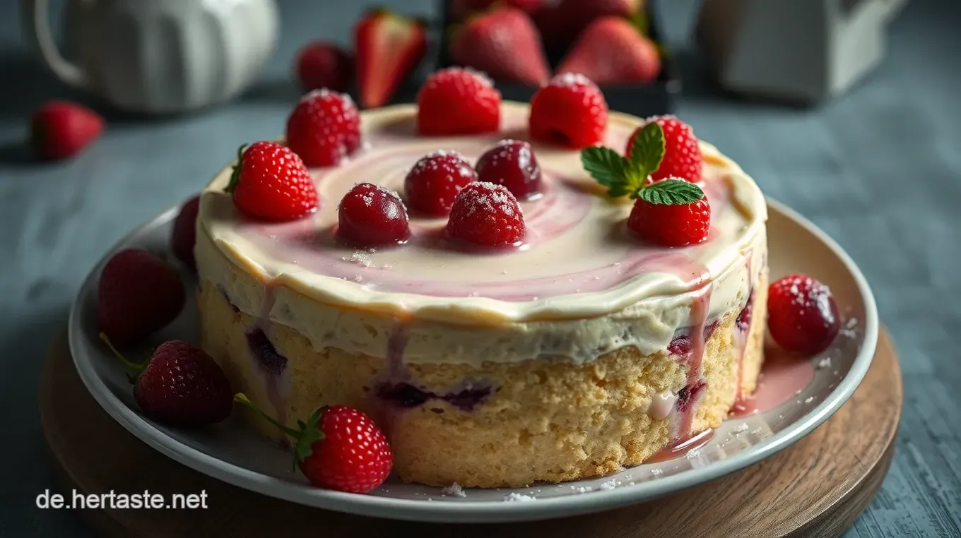 Verführerisches Vanilleeis mit heißen Himbeeren: Ein Familienliebling Hausgemachtes Vanilleeis mit heißen Himbeeren