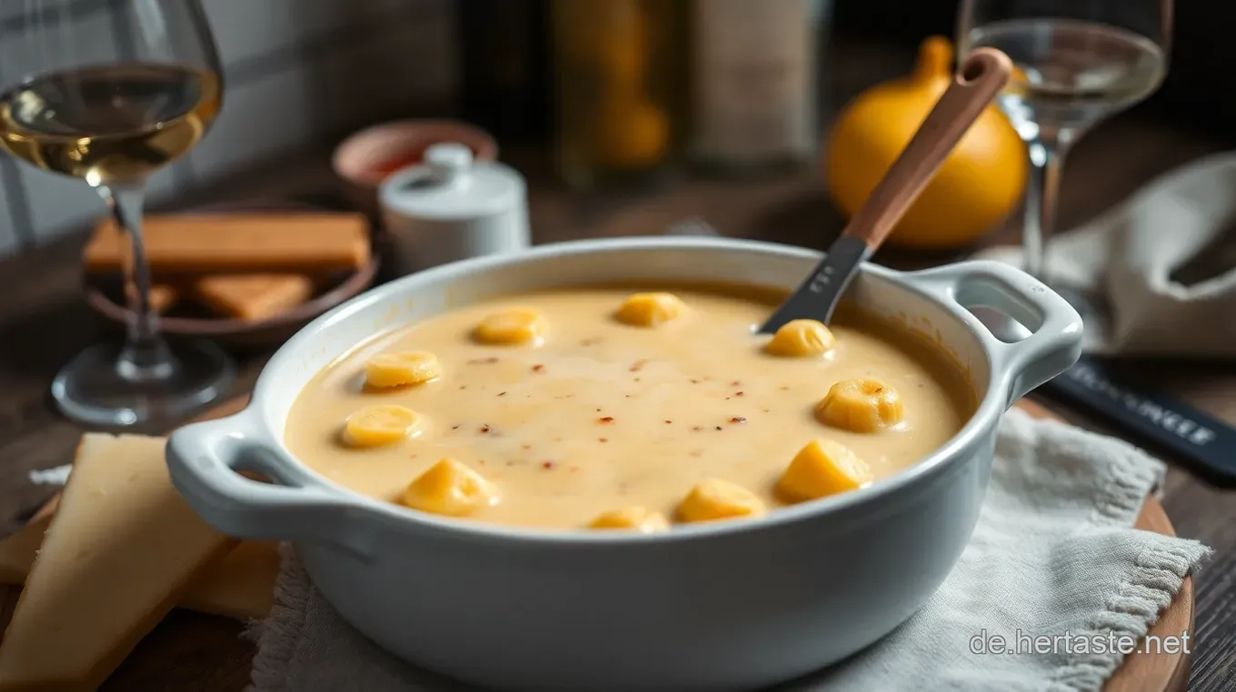 Schweizer Käsefondue: Ein schmelzendes Wintervergnügen mit Freunden Schweizer Käsefondue: Ein Schmelztiegel der Genüsse