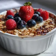 baked oats: Crispy Baked Oatmeal with Blueberries in 30 Minutes