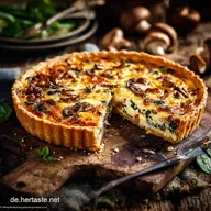 Vegetarische Quiche Das beste Rezept mit knusprigem M&uuml;rbeteig