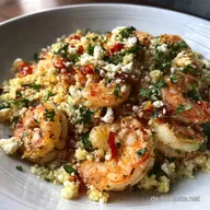 Blumenkohl Couscous mit Garnelen in 20 Minutes
