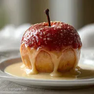 Bratapfel Dessert Rezept mit Samtiger S&uuml;&szlig;e