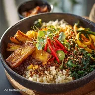 Clean Eating Buddha Bowl mit Kartoffeln Knusprig Vegan Perfekt f&uuml;r Lunch