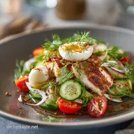 Sommerlicher DillH&auml;hnchenGurkensalat Leichtes Keto Abendessen