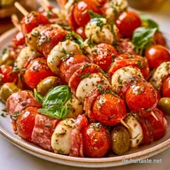 Einfache Antipasti Spie&szlig;e in 15 Min
