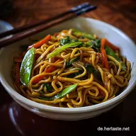 Lo Mein Nudelrezept f&uuml;r 3 Portionen
