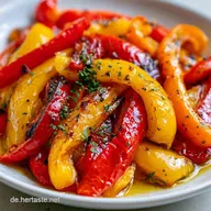 Eingelegte Paprika Antipasti: Im Backofen