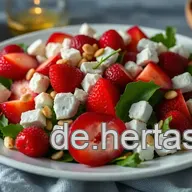 Erfrischender Salat mit Erdbeeren, Feta & Waln&uuml;ssen - Ein Sommergenuss