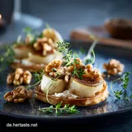 Feigentarte mit Ziegenk&auml;se Walnuss und Thymian Das elegante Rezept