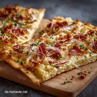 Fluffige Flammkuchen Br&ouml;tchen Els&auml;ssische Versuchung zum Backen