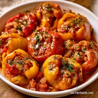 Gef&uuml;llte Paprika f&uuml;r 6 Portionen