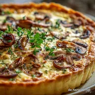 HackfleischLauchQuiche mit Champignons: Deftiges Hausmannskost-Rezept