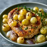 Saftiges H&auml;hnchen mit Stachelbeeren