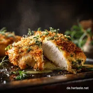 H&auml;hnchenbrustfilet mit Parmesan Kruste Saftig knusprig aus dem Ofen