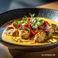 H&auml;hnchengeschnetzeltes mit CurrySahneSo&szlig;e: Cremig, schnell und in 35 Minuten fertig
