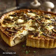 Schinken Quiche mit Champignons und Mozzarella Der cremige K&auml;seKlassiker