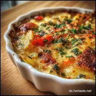 Kartoffelgratin mit Gem&uuml;se: Knusprig Gebacken