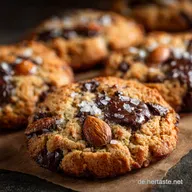 Low Carb Keto Chocolate Chip Cookies mit Mandelmeh Saftig Chewy