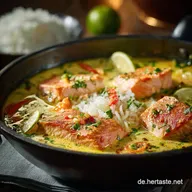 Low Carb Keto CurryReisPfanne mit Lachs Cremig blitzschnell