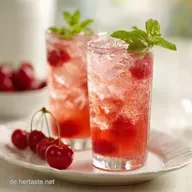 Kirsch-Minz-Limonade in 10 Minuten: Erfrischendes Sommergetr&auml;nk