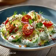 Klassischer Gurkensalat mit Joghurt Dressing Omas Trick f&uuml;r Knackigkeit