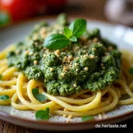 Pesto alla Genovese Das cremige selbst gemachte Basilikum Pesto