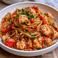 Lachs-Vollkornspaghetti in 20 Minuten