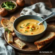 Vegetarische Lauch K&auml;sesuppe: Cremig wie bei Oma!