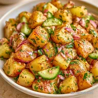 Leichter Kartoffelsalat mit Salatgurke