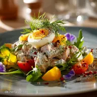 Thunfischsalat mit Ei und Joghurt Leicht Pikant f&uuml;r den schnellen Lunch