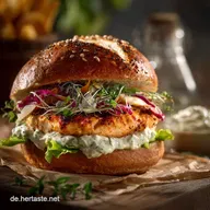Low Carb Chickenburger Salat Saftige Patties und rauchige Aioli