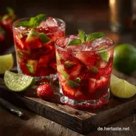 Low Carb ErdbeerCaipirinha 5MinutenRezept zuckerfrei und lecker