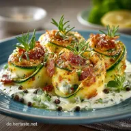Die perfekte Low Carb Gem&uuml;serolle mit Kr&auml;uterquarkf&uuml;llung Leicht Sommerlich