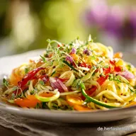 Mediterraner Nudelsalat aus Zoodeln Low Carb Der leichte SommerHit