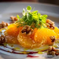 Sonnenschein M&ouml;hrensalat mit fruchtigem Dressing OrangeIngwer Rezept