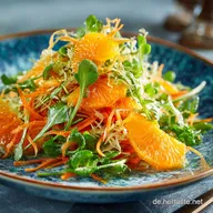 M&ouml;hrensalat mit Orangensaft Dressing: Schneller Vitaminkick f&uuml;r Grill Sommer