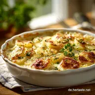 N&uuml;rnberger Wei&szlig;kohlGratin: Cremiger Auflauf mit K&uuml;mmel K&auml;sekruste