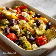 Ofengem&uuml;se mit Feta vom Blech f&uuml;r 4 Portionen