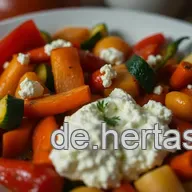 Ofengem&uuml;se mit Feta &ndash; Ein einfaches und farbenfrohes Rezept