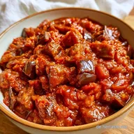 Orientalische Auberginenpfanne mit Tomaten