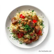 Deftiges Paprikageschnetzeltes mit Blumenkohlreis Low Carb Keto
