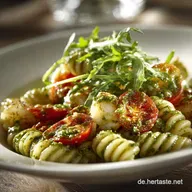 Italienischer Nudelsalat mit Pesto und Rucola Perfekte Grillbeilage