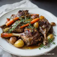 Rezept Kaninchenkeulen: Geschmort und Zart