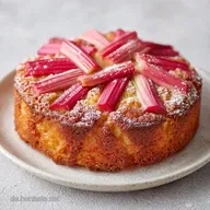 Rhabarber Blechkuchen f&uuml;r 15 St&uuml;cke
