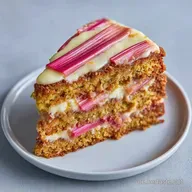 Rhabarber Pudding Kuchen: Cremig