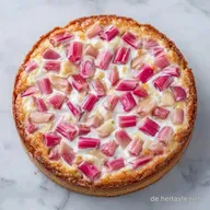 Rhabarber Quark Kuchen: Cremig
