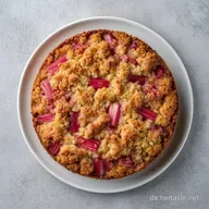 Rhabarber Streuselkuchen f&uuml;r 12 St&uuml;cke
