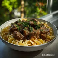 Rinderfilet Stroganoff: Original Rezept in 30 Minuten