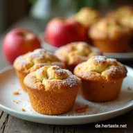 Saftige Apfelmuffins Mein Geheimnis f&uuml;r lockere Muffins mit ZimtStreuseln