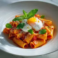 Scharfes Burrata Rigatoni Rezept f&uuml;r 2 Portionen